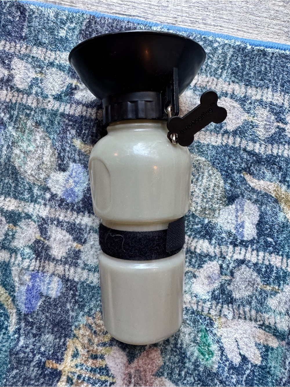 Auto Cup Holder Dog Water Bottle w Bowl - Light Sage